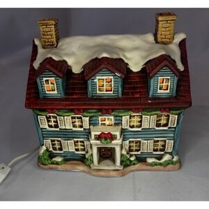 🎄 LEFTON: "THE WELCOME HOME"  1986 COLONIAL CHRISTMAS VILLAGE LIGHTS UP